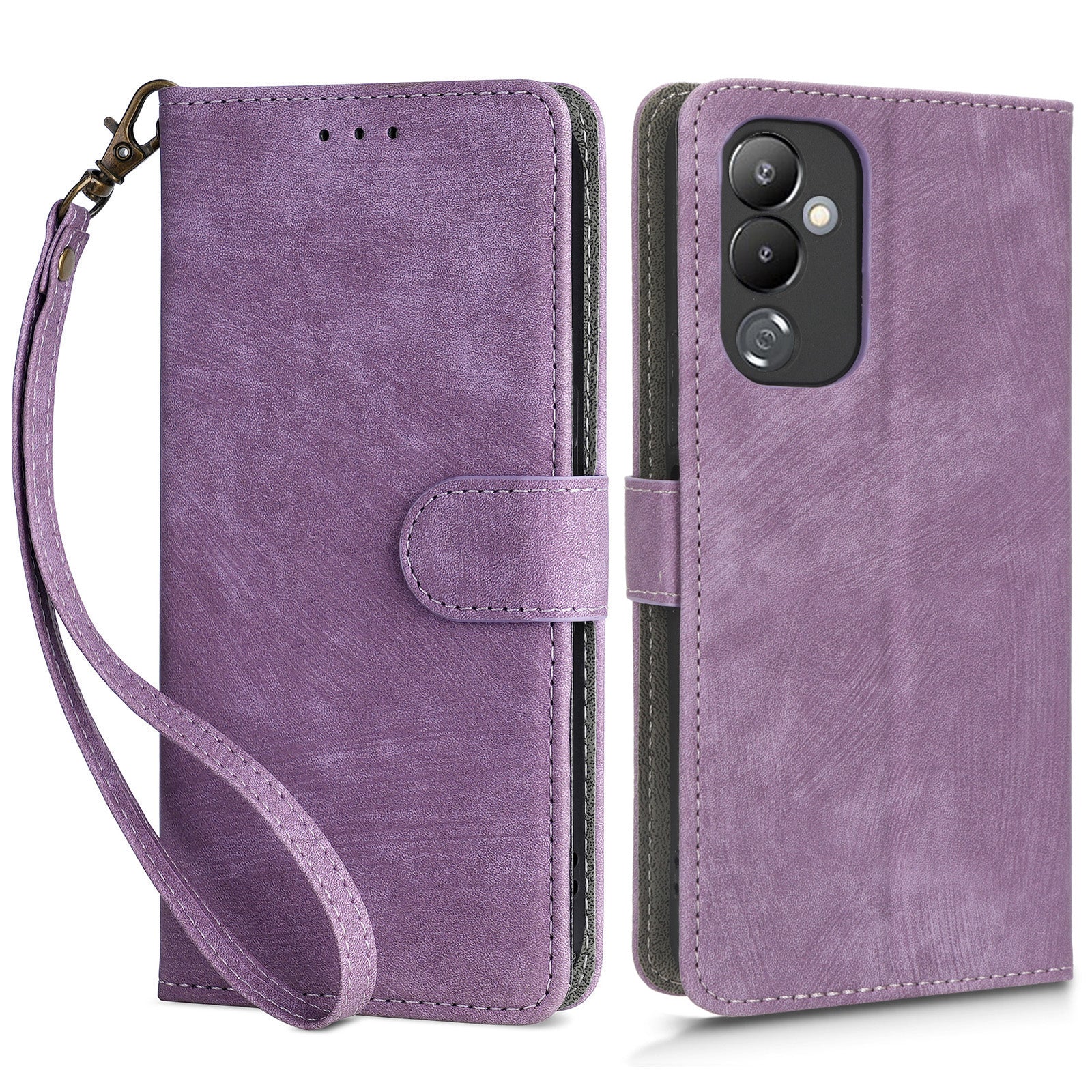 For Tecno Pova 4 LG7n RFID Blocking Phone Stand Case PU Leather Wallet Phone Cover with Strap