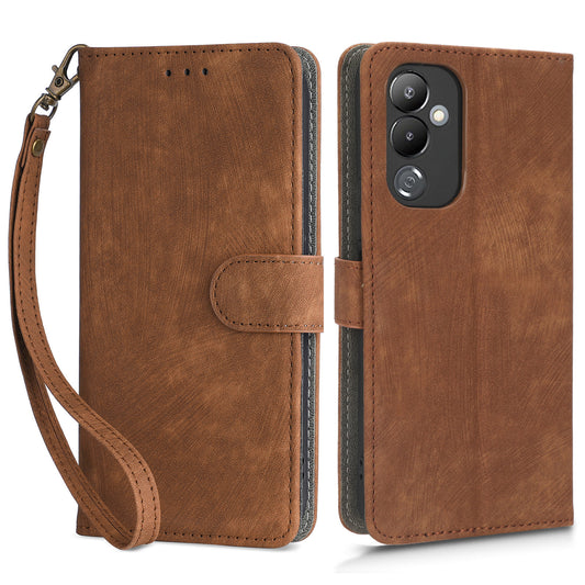 For Tecno Pova 4 LG7n RFID Blocking Phone Stand Case PU Leather Wallet Phone Cover with Strap