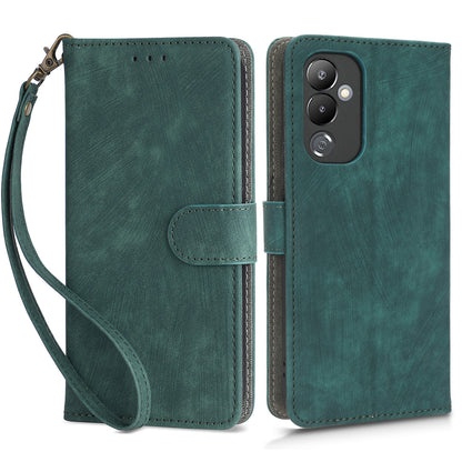 For Tecno Pova 4 LG7n RFID Blocking Phone Stand Case PU Leather Wallet Phone Cover with Strap