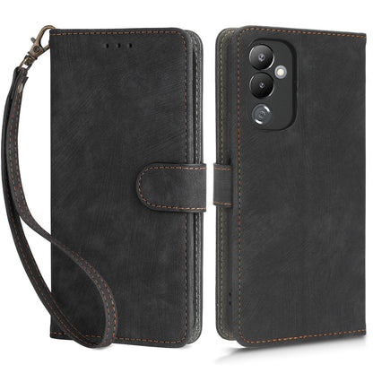 For Tecno Pova 4 LG7n RFID Blocking Phone Stand Case PU Leather Wallet Phone Cover with Strap