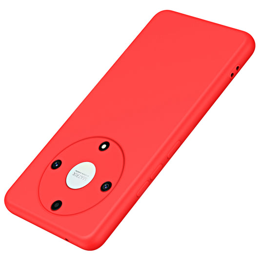 Back Cover for Honor X9a 5G / Magic5 Lite 5G 2.2mm Thickness Fiber Lining Rubberized TPU Phone Case