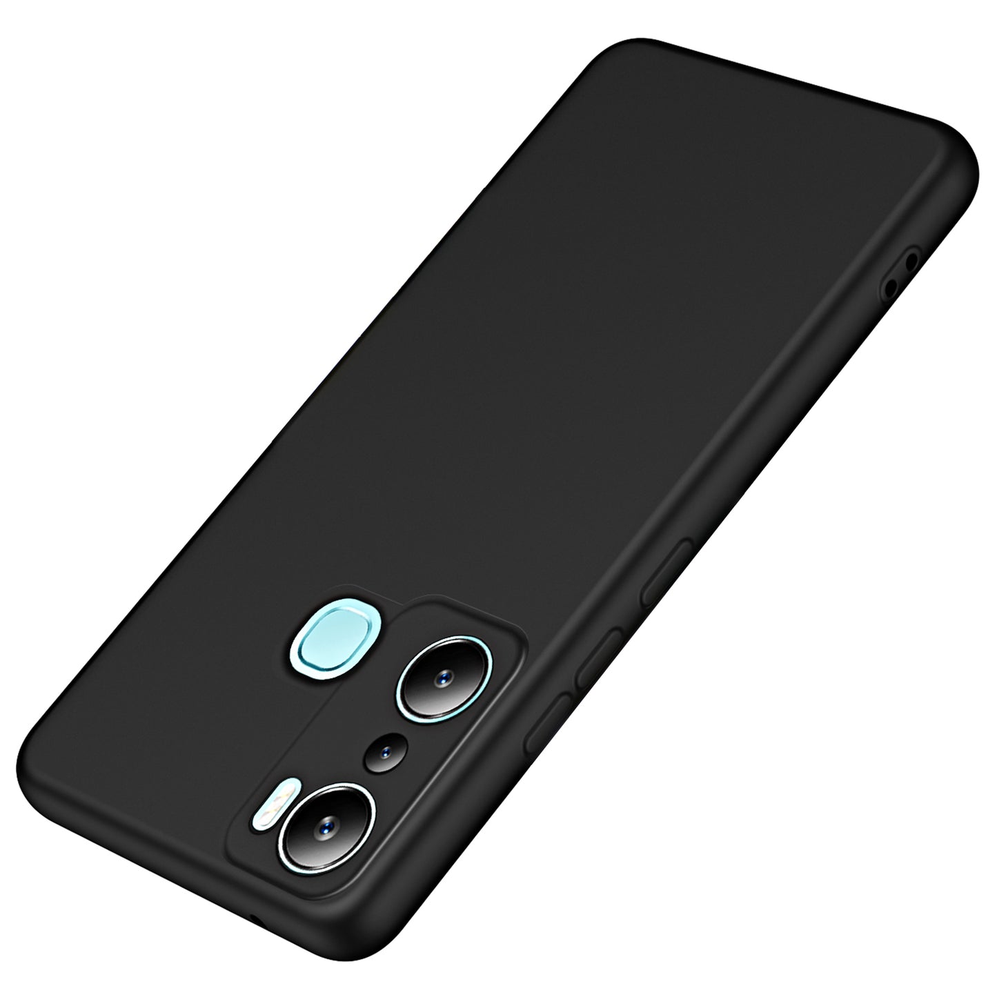 For Infinix Hot 20i 4G Anti-scratch Fiber Lining Back Cover 2.2mm Thickness Rubberized TPU Phone Case