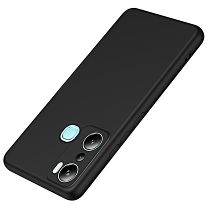 For Infinix Hot 20i 4G Anti-scratch Fiber Lining Back Cover 2.2mm Thickness Rubberized TPU Phone Case