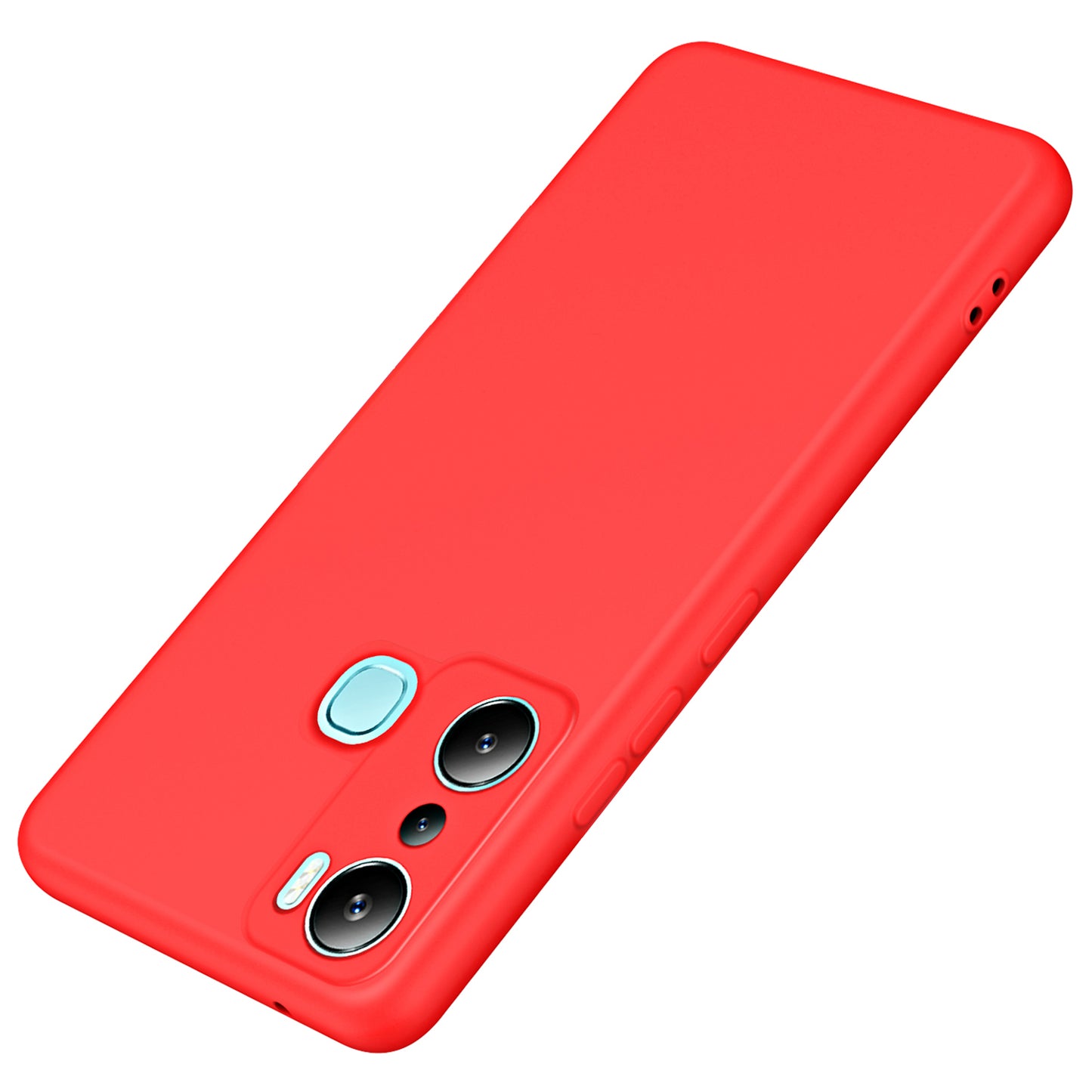 For Infinix Hot 20i 4G Anti-scratch Fiber Lining Back Cover 2.2mm Thickness Rubberized TPU Phone Case