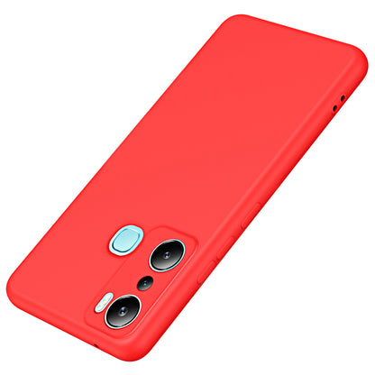 For Infinix Hot 20i 4G Anti-scratch Fiber Lining Back Cover 2.2mm Thickness Rubberized TPU Phone Case