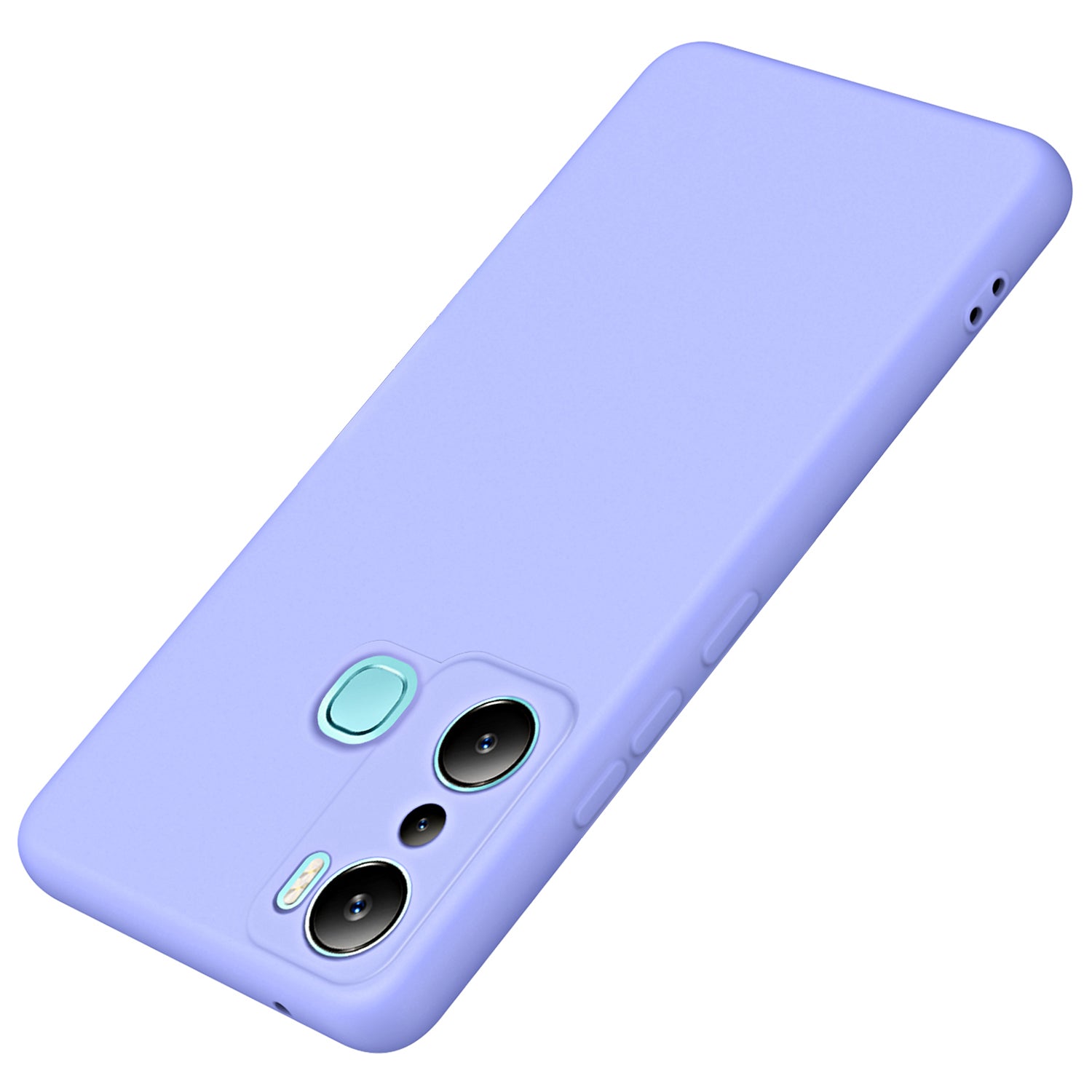For Infinix Hot 20i 4G Anti-scratch Fiber Lining Back Cover 2.2mm Thickness Rubberized TPU Phone Case