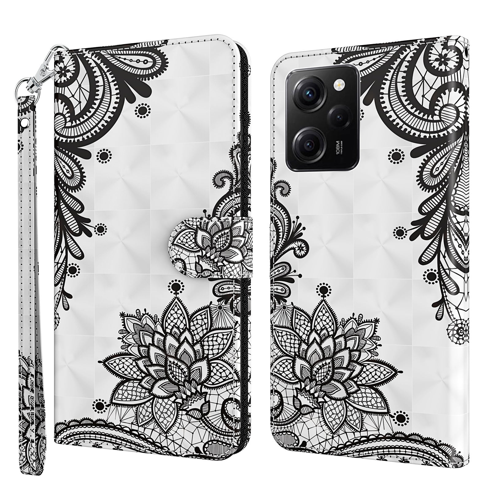 For Xiaomi Redmi Note 12 Pro 5G / Note 12 Pro Speed 5G / Poco X5 Pro 5G Leather Phone Case 3D Pattern Printing Cover Stand Wallet
