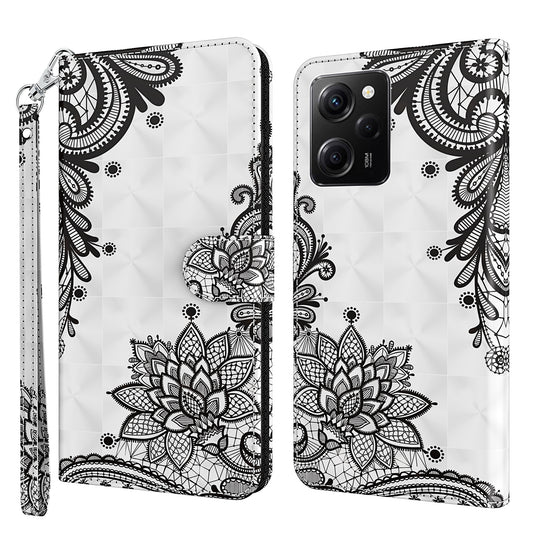 For Xiaomi Redmi Note 12 Pro 5G / Note 12 Pro Speed 5G / Poco X5 Pro 5G Leather Phone Case 3D Pattern Printing Cover Stand Wallet
