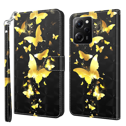 For Xiaomi Redmi Note 12 Pro 5G / Note 12 Pro Speed 5G / Poco X5 Pro 5G Leather Phone Case 3D Pattern Printing Cover Stand Wallet
