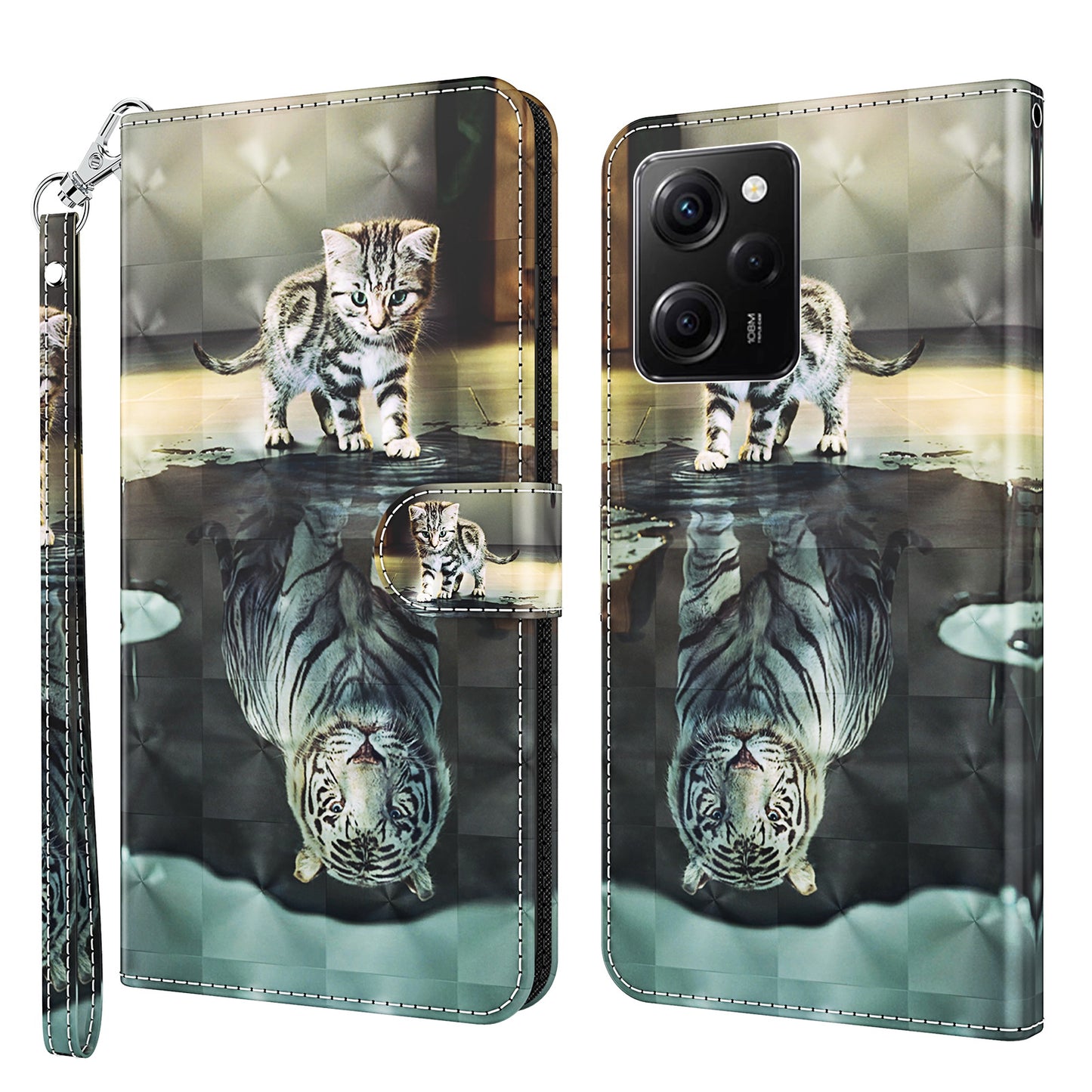 For Xiaomi Redmi Note 12 Pro 5G / Note 12 Pro Speed 5G / Poco X5 Pro 5G Leather Phone Case 3D Pattern Printing Cover Stand Wallet