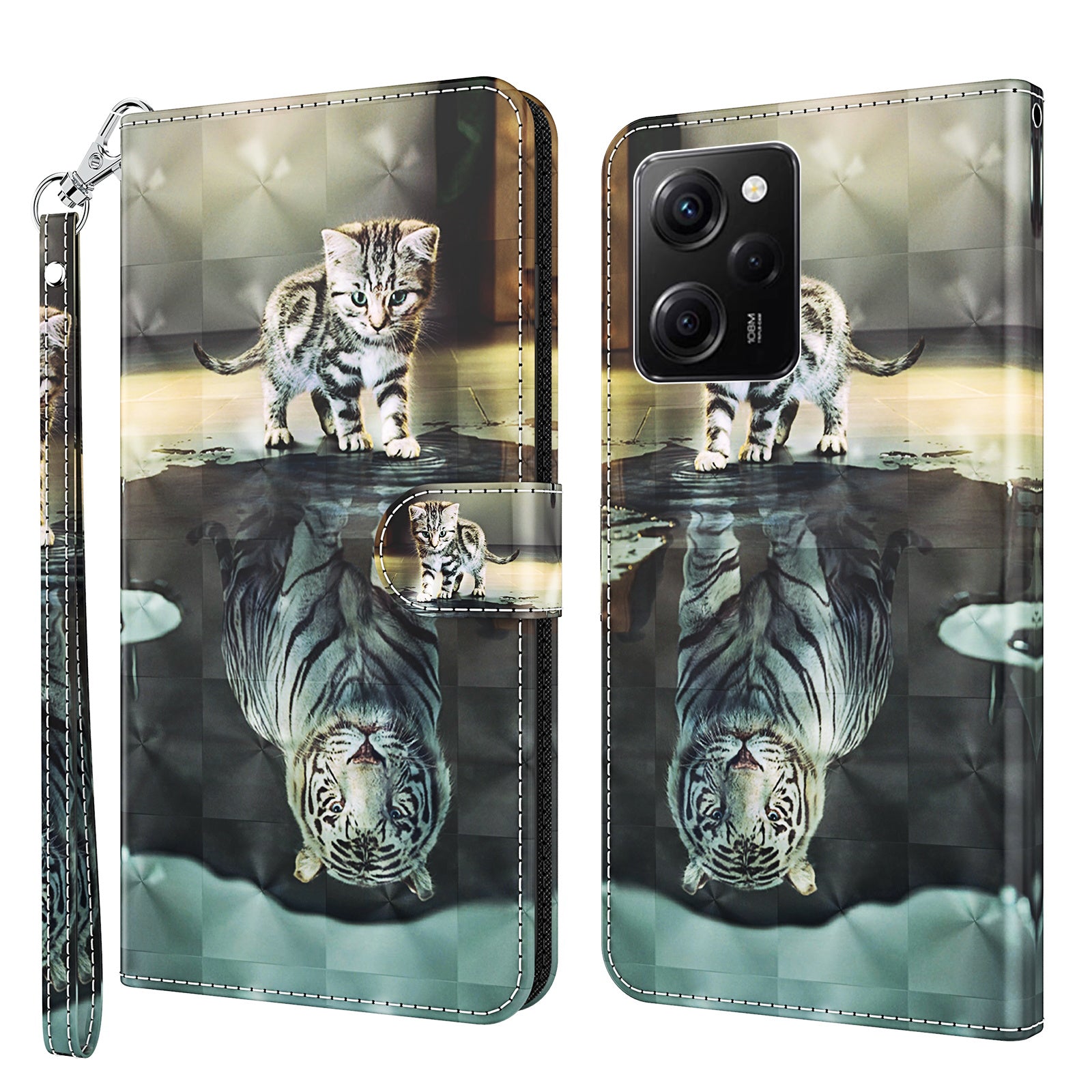 For Xiaomi Redmi Note 12 Pro 5G / Note 12 Pro Speed 5G / Poco X5 Pro 5G Leather Phone Case 3D Pattern Printing Cover Stand Wallet