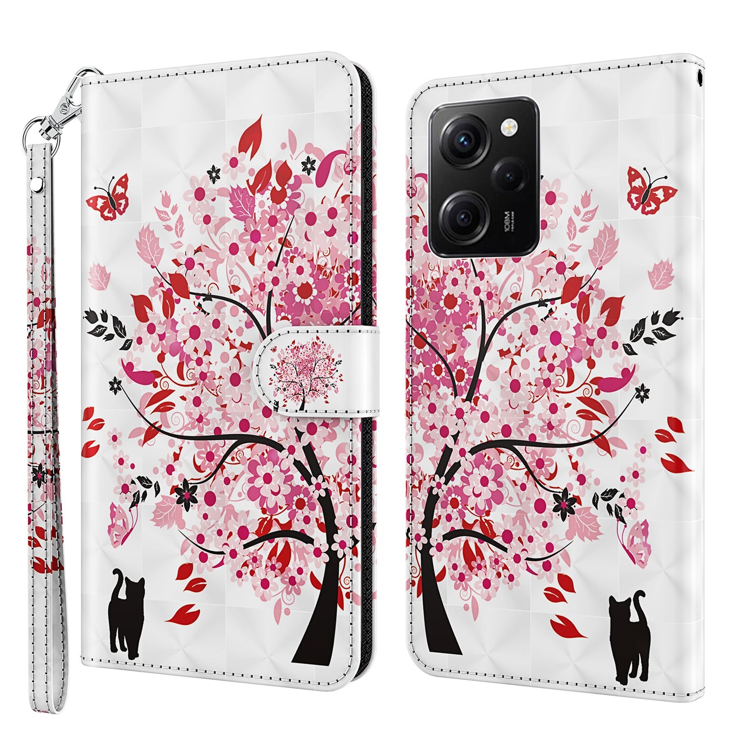 For Xiaomi Redmi Note 12 Pro 5G / Note 12 Pro Speed 5G / Poco X5 Pro 5G Leather Phone Case 3D Pattern Printing Cover Stand Wallet