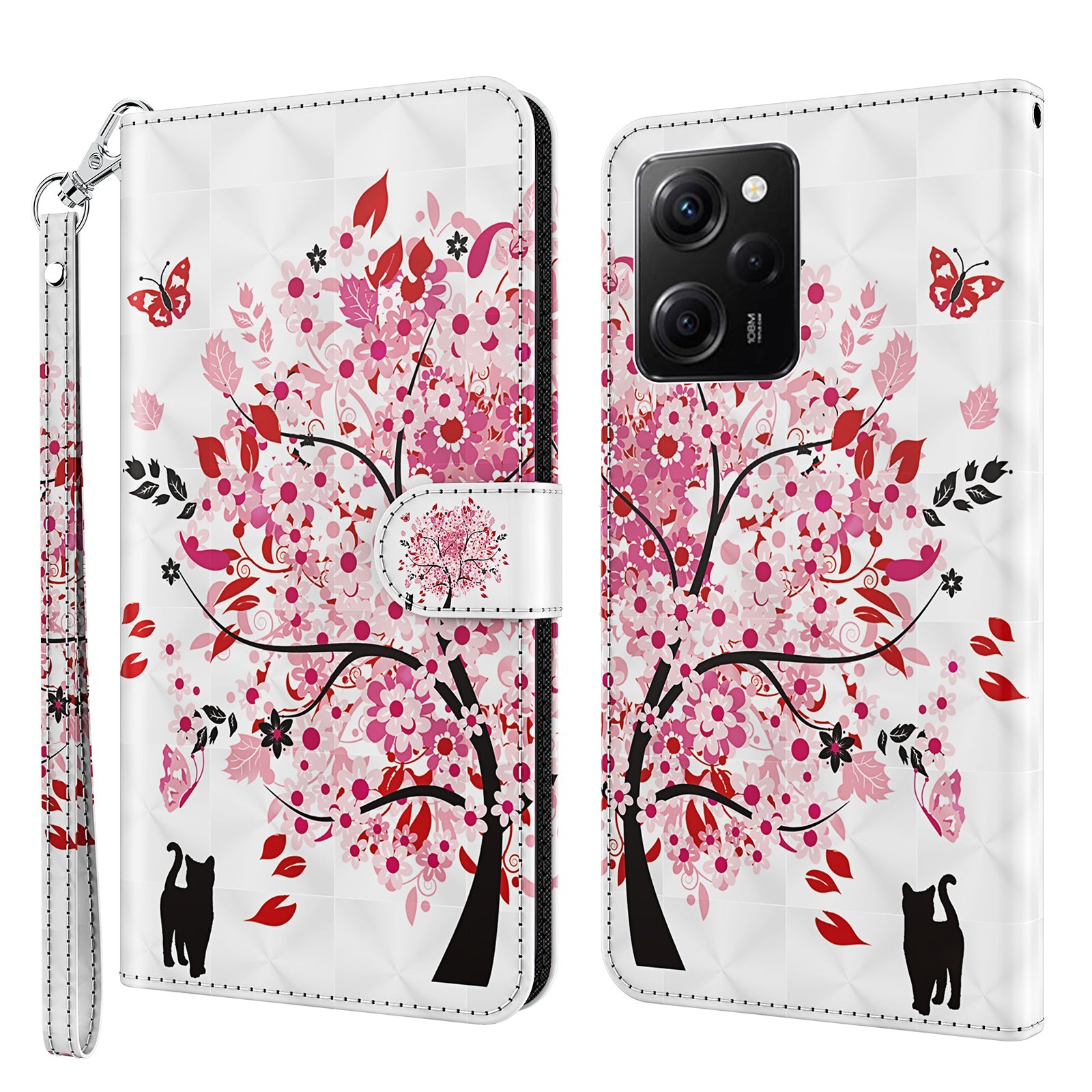 For Xiaomi Redmi Note 12 Pro 5G / Note 12 Pro Speed 5G / Poco X5 Pro 5G Leather Phone Case 3D Pattern Printing Cover Stand Wallet