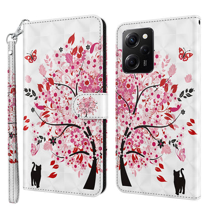 For Xiaomi Redmi Note 12 Pro 5G / Note 12 Pro Speed 5G / Poco X5 Pro 5G Leather Phone Case 3D Pattern Printing Cover Stand Wallet