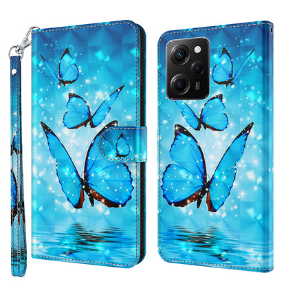 For Xiaomi Redmi Note 12 Pro 5G / Note 12 Pro Speed 5G / Poco X5 Pro 5G Leather Phone Case 3D Pattern Printing Cover Stand Wallet