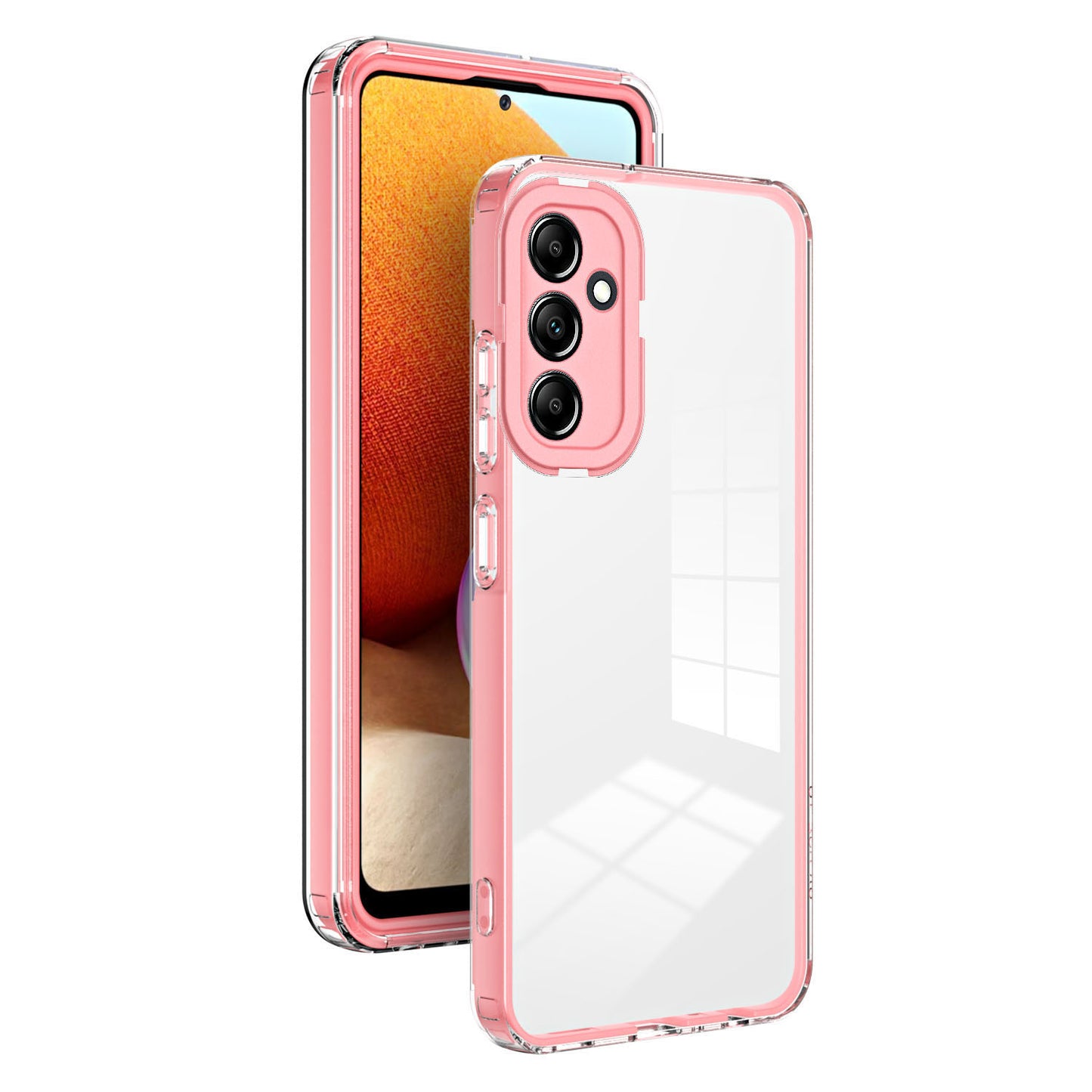 For Samsung Galaxy A54 5G 3-in-1 Transparent Back Cover Anti-scratch TPU + PC Phone Case