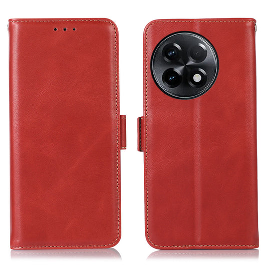 For OnePlus Ace 2 5G / 11R 5G RFID Blocking Phone Cover Stand Wallet Genuine Cowhide Leather Case