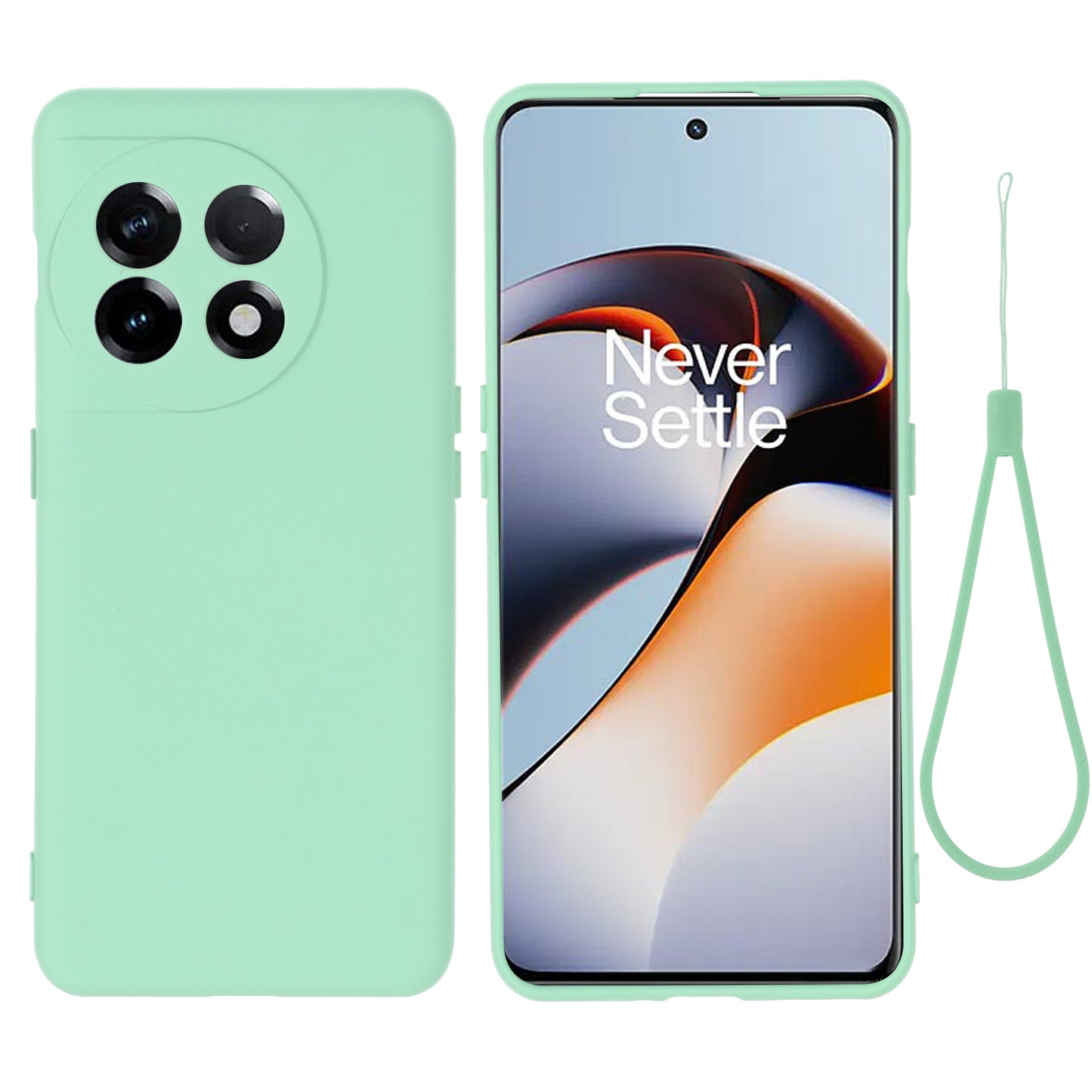 For OnePlus 11 5G Liquid Silicone Phone Case Camera Protection Anti-Scratch Cover