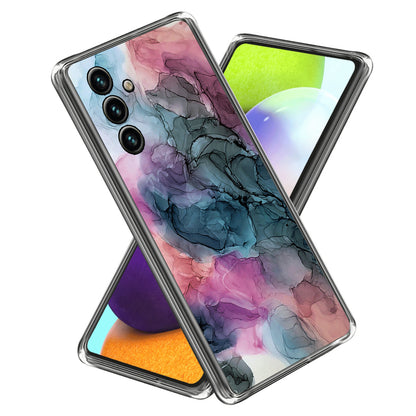 For Samsung Galaxy A34 5G Phone Case Abstract Marble Printed IMD TPU Protective Cover