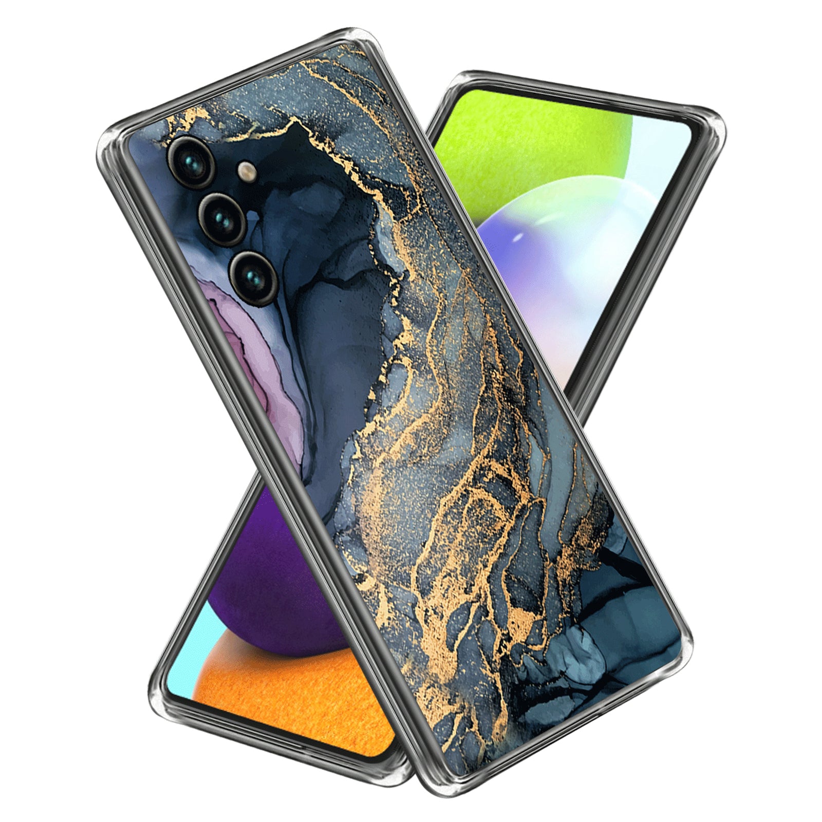 Shockproof Case for Samsung Galaxy A54 5G Abstract Marble Printed IMD TPU Phone Cover