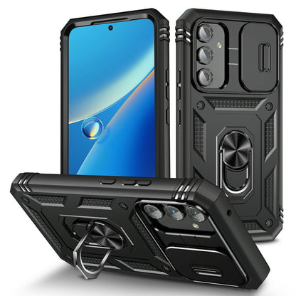 For Samsung Galaxy A54 5G PC TPU Case Kickstand Shockproof Cover with Card Slot, Lens Guard