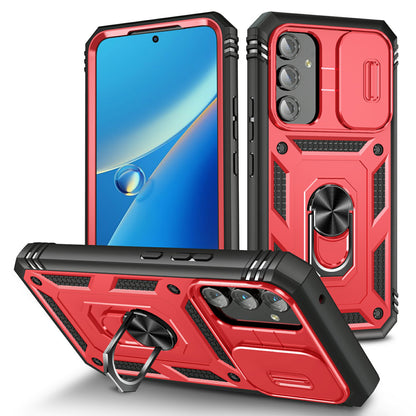 For Samsung Galaxy A54 5G PC TPU Case Kickstand Shockproof Cover with Card Slot, Lens Guard