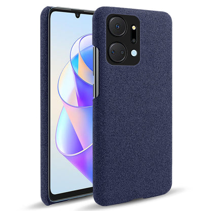 For Honor X7a 5G Cloth Coated PC Phone Case Solid Color Anti-scratch Hard Cell Phone Cover