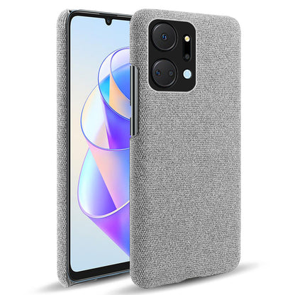 For Honor X7a 5G Cloth Coated PC Phone Case Solid Color Anti-scratch Hard Cell Phone Cover