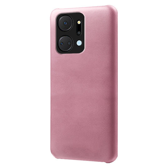 For Honor X7a 5G Calf Texture Cell Phone Cover Anti-scratch PU Leather Coated PC Mobile Phone Case