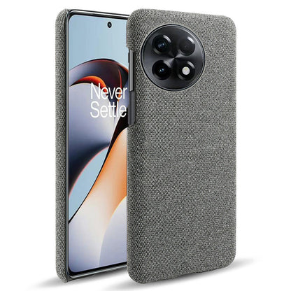Cloth Texture Smartphone Cover for OnePlus 11R 5G / Ace 2 5G , Solid Color Hard PC+Cloth Anti-scratch Case