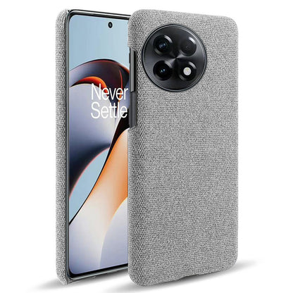 Cloth Texture Smartphone Cover for OnePlus 11R 5G / Ace 2 5G , Solid Color Hard PC+Cloth Anti-scratch Case
