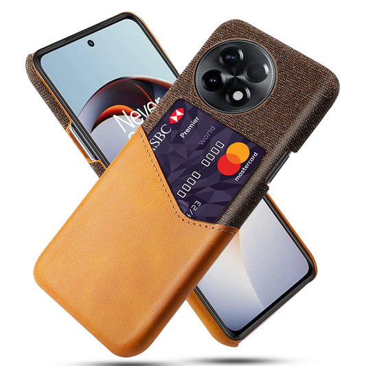 For OnePlus Ace 2 5G / 11R 5G Phone Case Cloth Texture PU Leather+PC Phone Cover with Card Slot