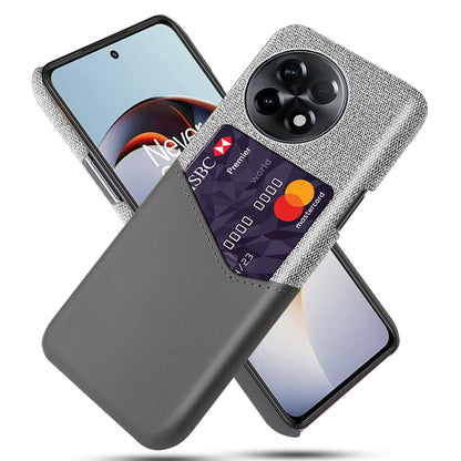 For OnePlus Ace 2 5G / 11R 5G Phone Case Cloth Texture PU Leather+PC Phone Cover with Card Slot