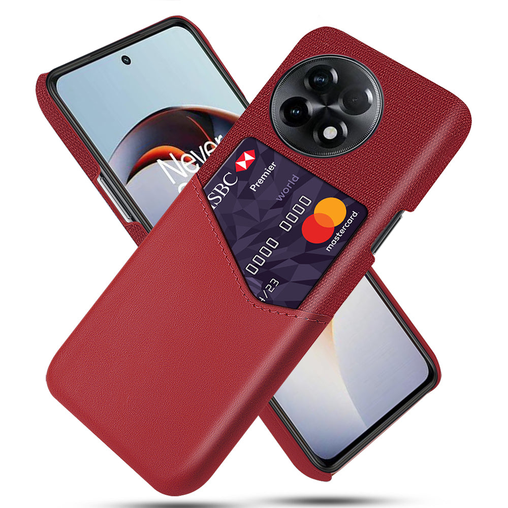 For OnePlus Ace 2 5G / 11R 5G Phone Case Cloth Texture PU Leather+PC Phone Cover with Card Slot