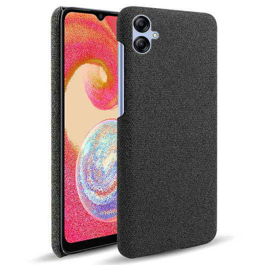 For Samsung Galaxy A04e 4G / F04 4G / M04 4G Phone Case Solid Color Hard PC+Cloth Phone Cover