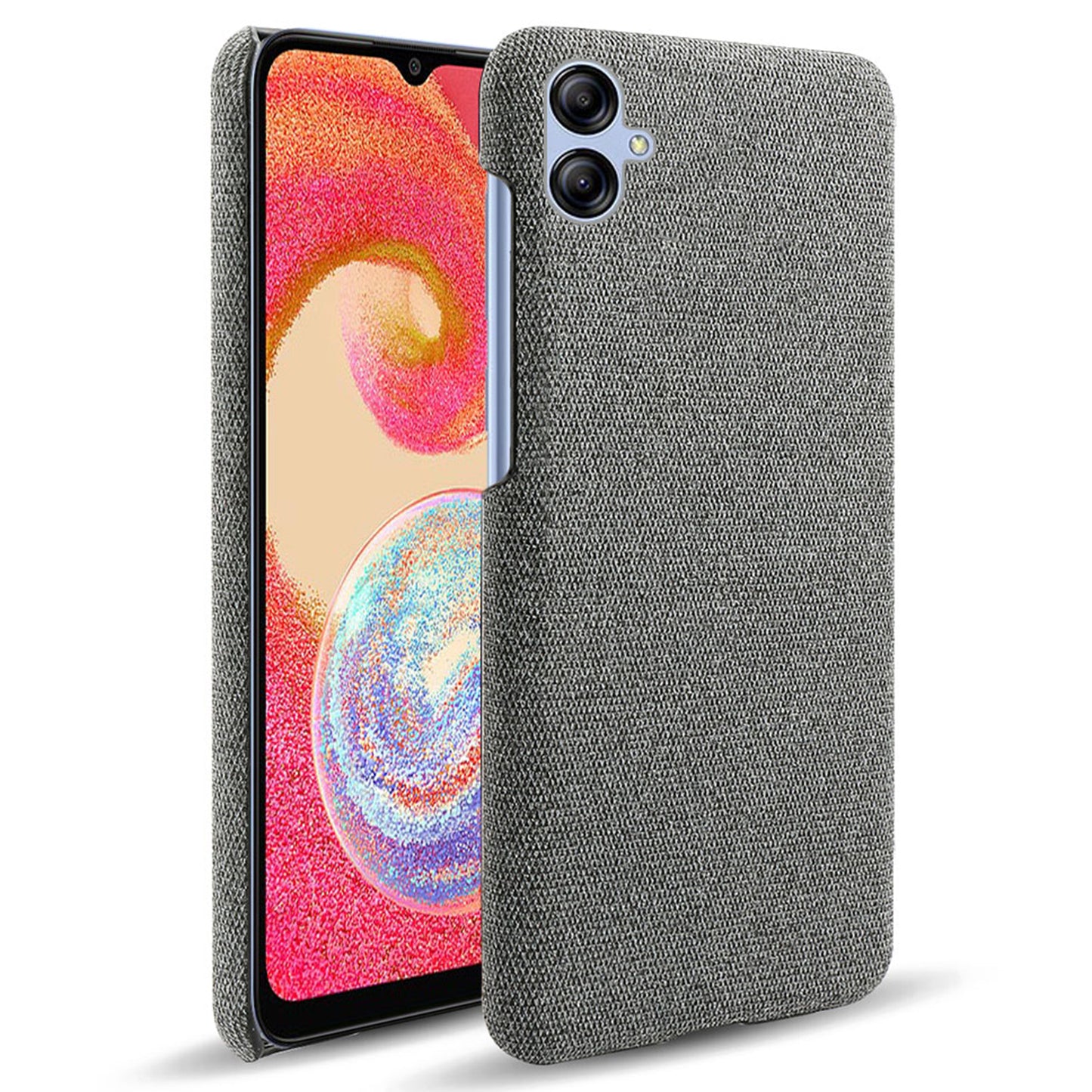 For Samsung Galaxy A04e 4G / F04 4G / M04 4G Phone Case Solid Color Hard PC+Cloth Phone Cover