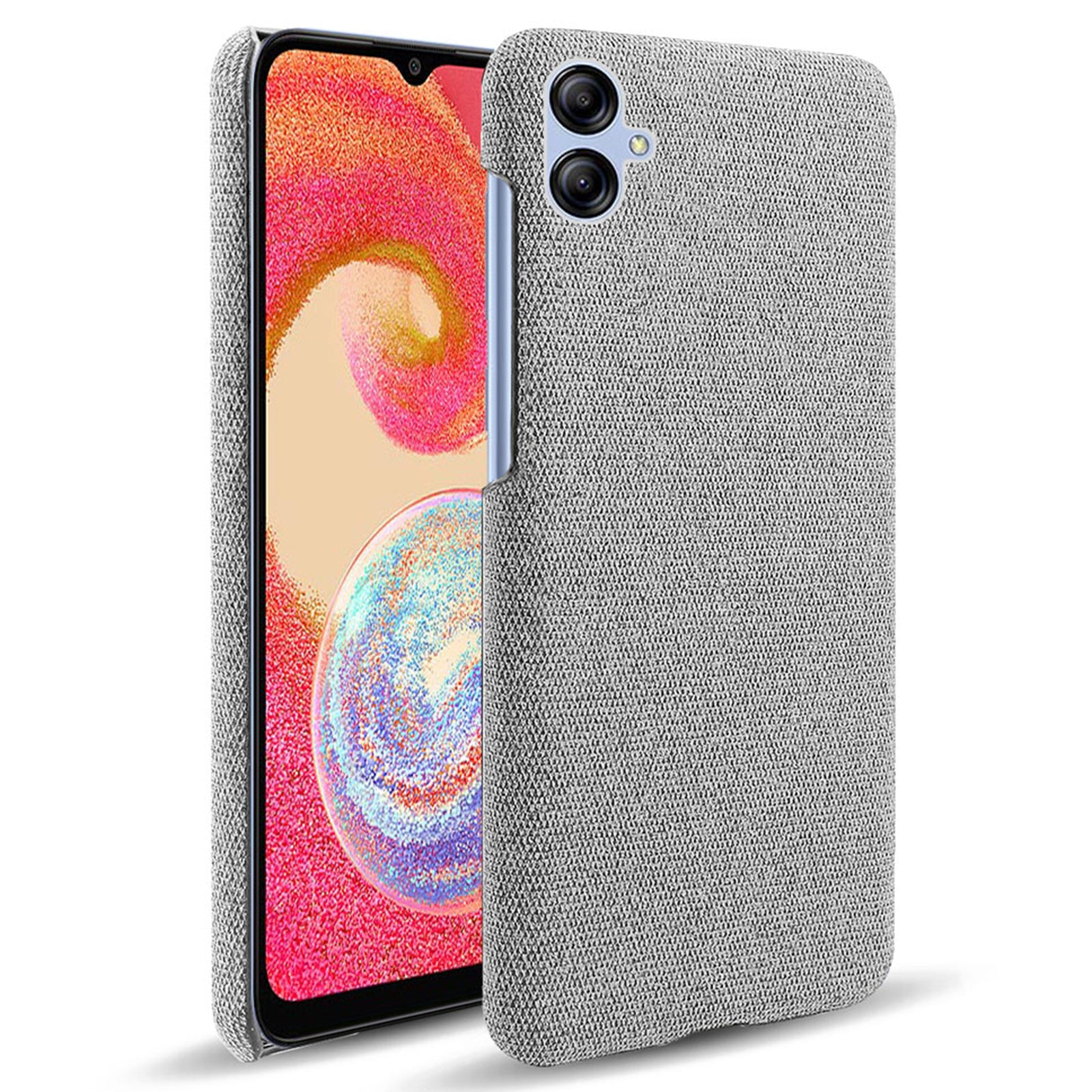 For Samsung Galaxy A04e 4G / F04 4G / M04 4G Phone Case Solid Color Hard PC+Cloth Phone Cover