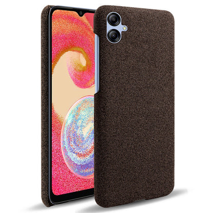 For Samsung Galaxy A04e 4G / F04 4G / M04 4G Phone Case Solid Color Hard PC+Cloth Phone Cover