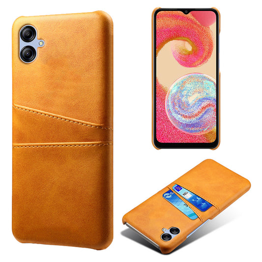For Samsung Galaxy A04e 4G / M04 4G / F04 4G Smartphone Cover Dual Card Slots PC+PU Leather Phone Case