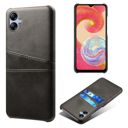 For Samsung Galaxy A04e 4G / M04 4G / F04 4G Smartphone Cover Dual Card Slots PC+PU Leather Phone Case