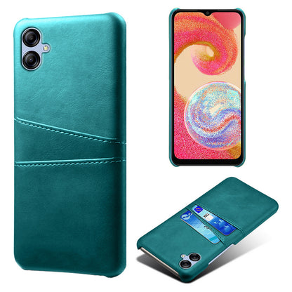 For Samsung Galaxy A04e 4G / M04 4G / F04 4G Smartphone Cover Dual Card Slots PC+PU Leather Phone Case