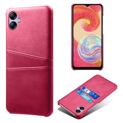 For Samsung Galaxy A04e 4G / M04 4G / F04 4G Smartphone Cover Dual Card Slots PC+PU Leather Phone Case