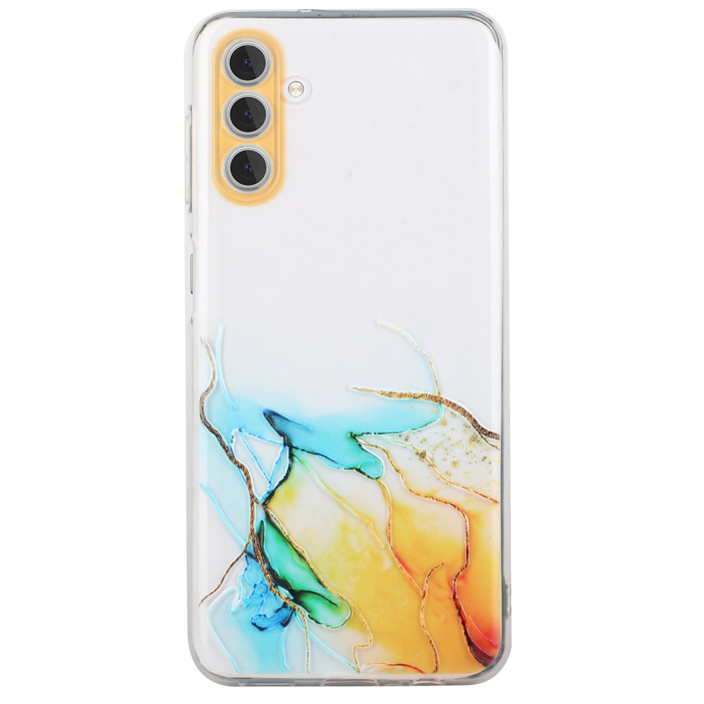 For Samsung Galaxy A34 5G Embossing Marble Pattern TPU Case Back Protector Phone Cover
