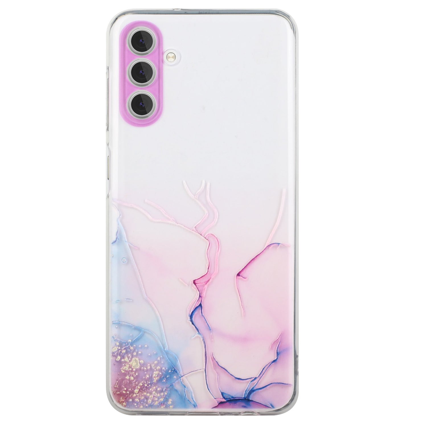 For Samsung Galaxy A34 5G Embossing Marble Pattern TPU Case Back Protector Phone Cover