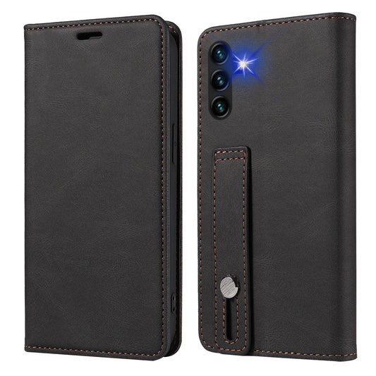 For Samsung Galaxy A54 5G Wristband Leather Phone Stand Case Wallet Magnetic Cell Phone Cover