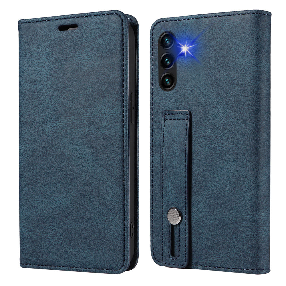 For Samsung Galaxy A54 5G Wristband Leather Phone Stand Case Wallet Magnetic Cell Phone Cover