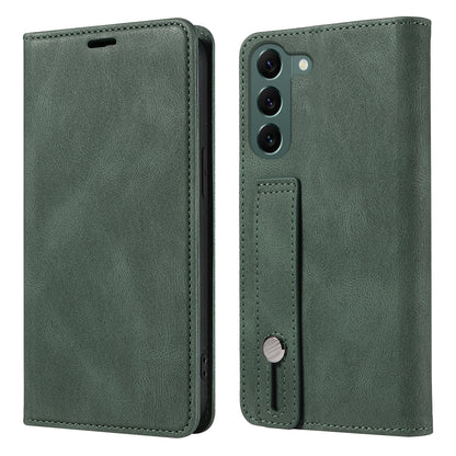 Wristband Leather Phone Stand Case for Samsung Galaxy S23+ , Wallet Magnetic Cell Phone Cover