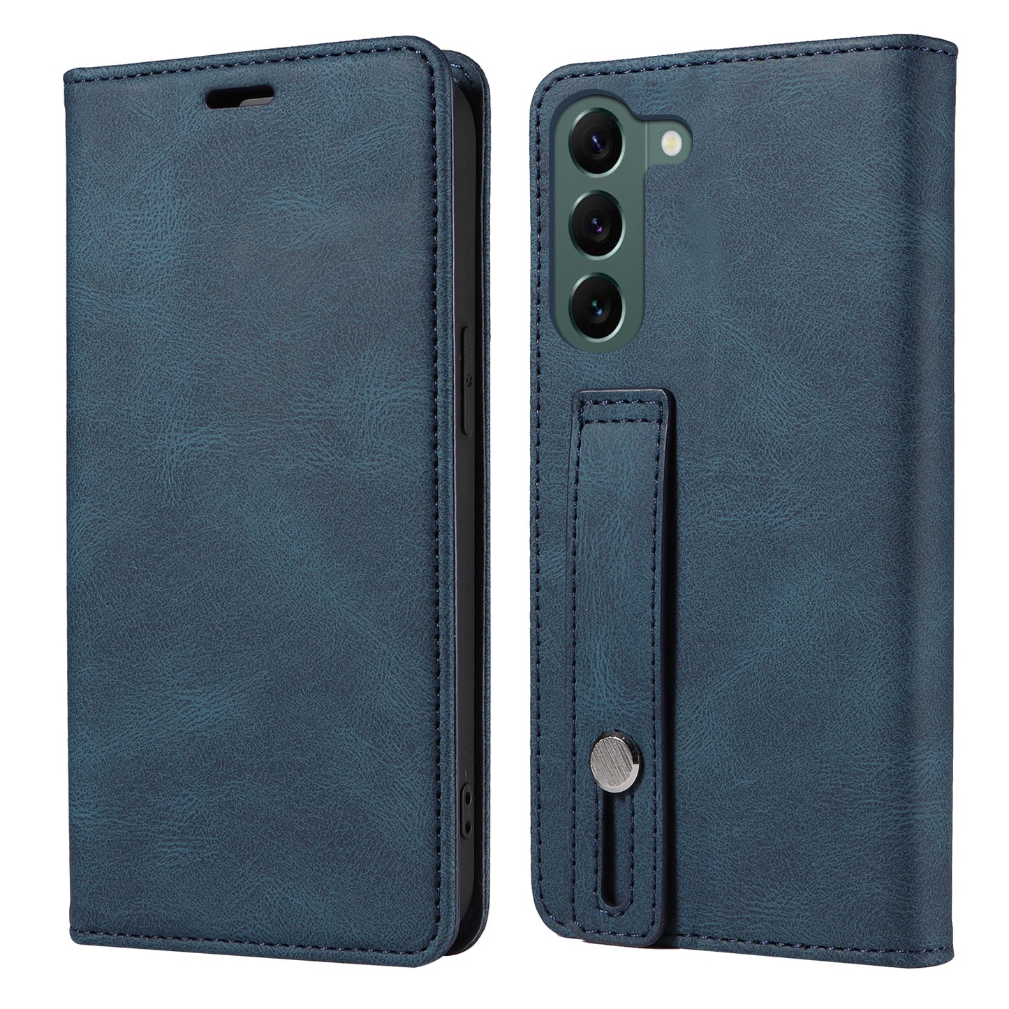 Wristband Leather Phone Stand Case for Samsung Galaxy S23+ , Wallet Magnetic Cell Phone Cover