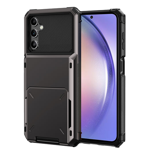 For Samsung Galaxy A54 5G TPU + PC Phone Case Cellphone Flip Card Holder Protective Shell