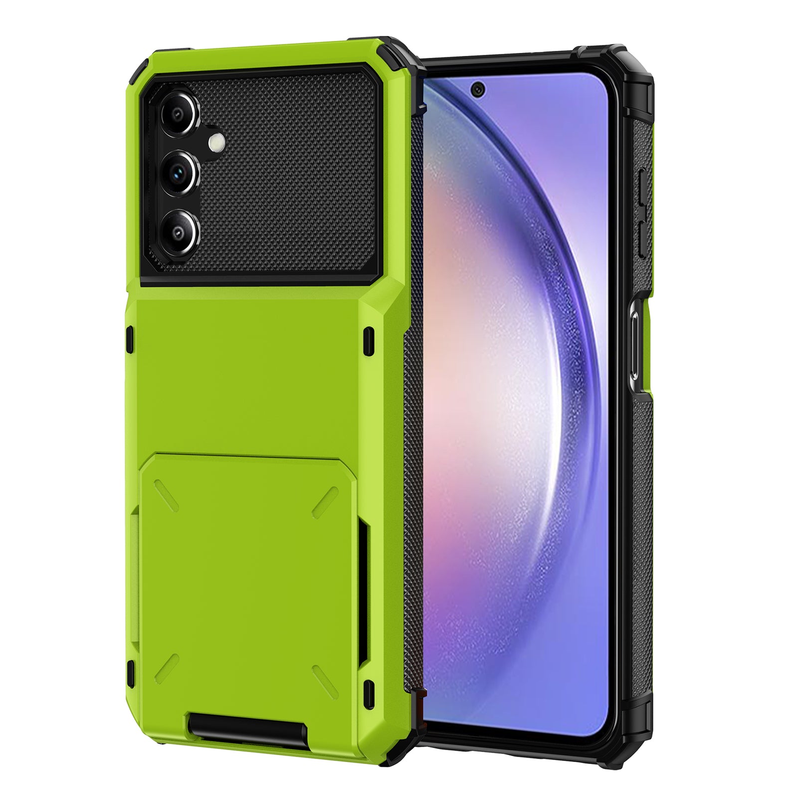 For Samsung Galaxy A54 5G TPU + PC Phone Case Cellphone Flip Card Holder Protective Shell